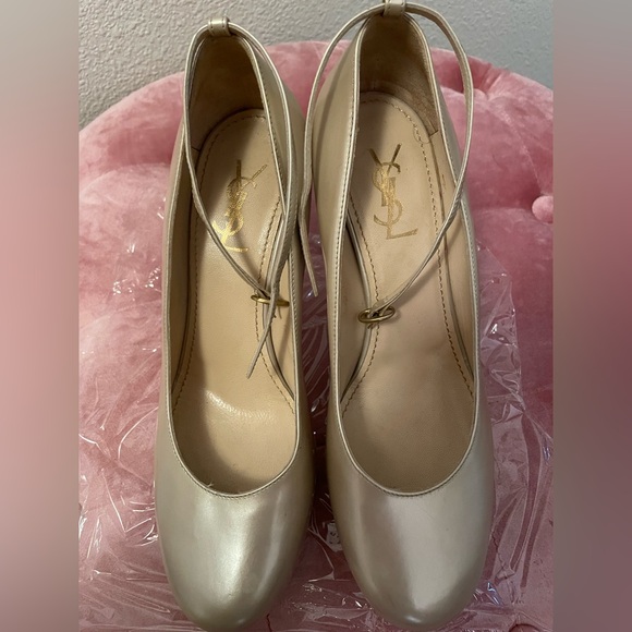 Yves Saint Laurent YSL La Perle 75 Platform Pumps Patent Leather 39 - Picture 4 of 13